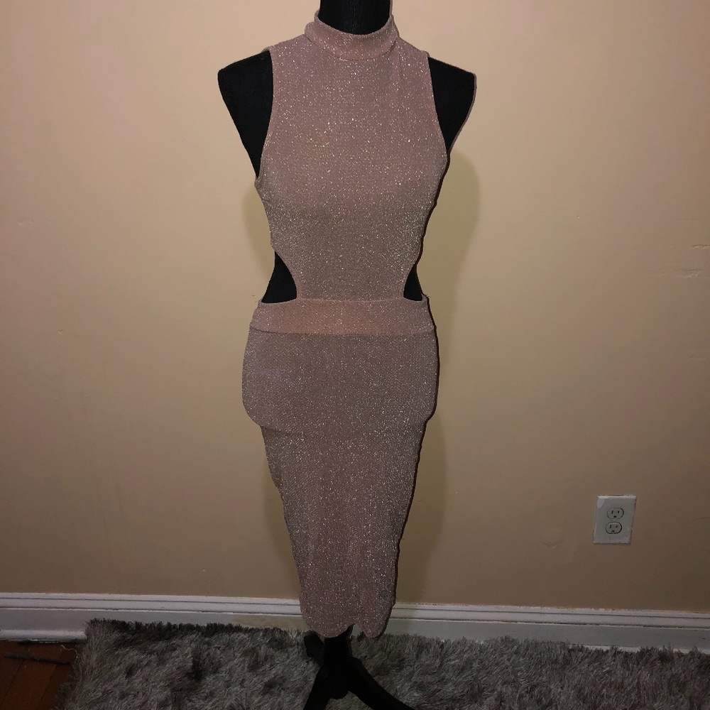 sparkly fitted dress